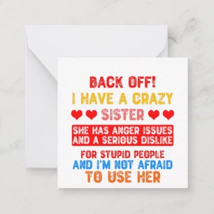 Funny Sister Say Mitteilungskarte