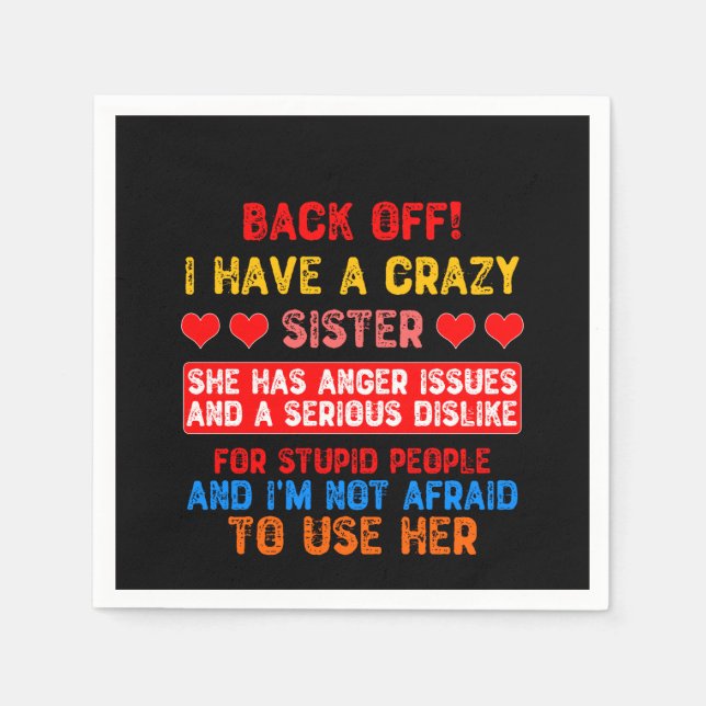 Funny Sister Say Serviette (Vorderseite)