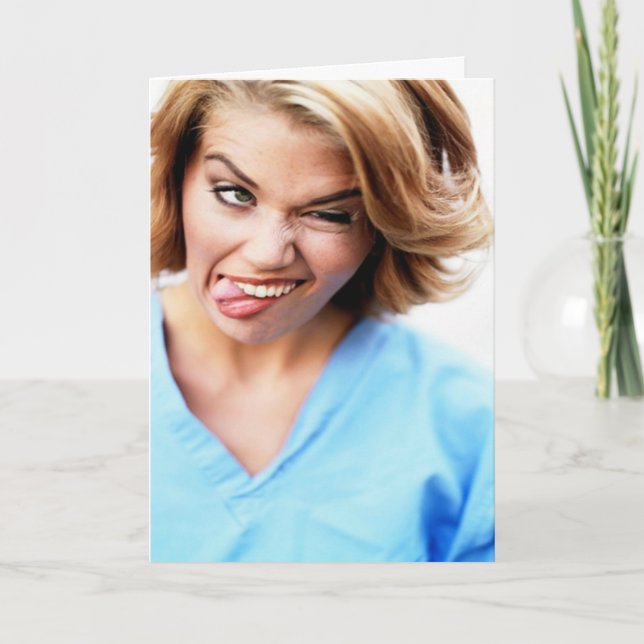 Funny Sister Zitat Sprichwort - Ich lächle, weil . Karte (Vorderseite)