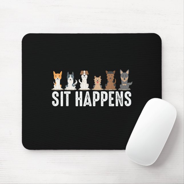 Funny Sit passiert Cool Sitting Hunde Mousepad (Mit Mouse)