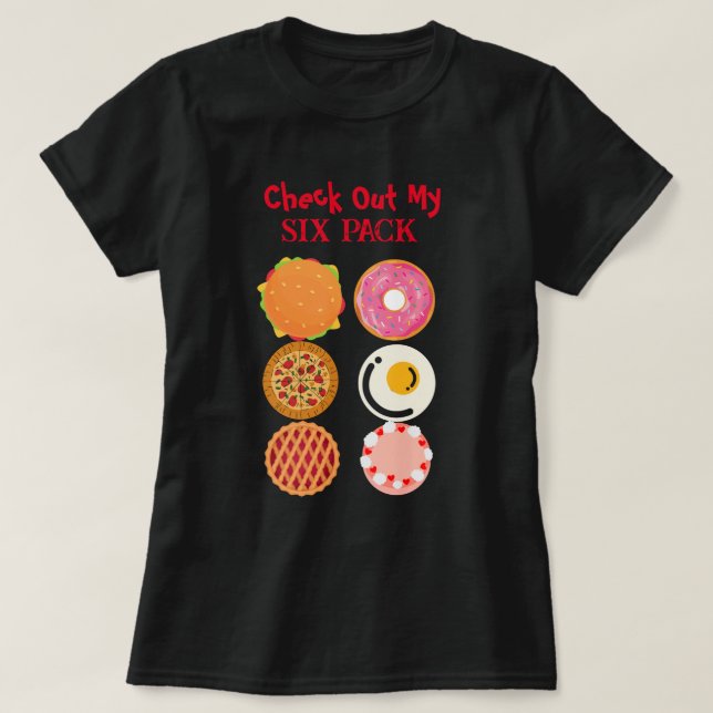 Funny Six Pack T - Shirt (Design vorne)