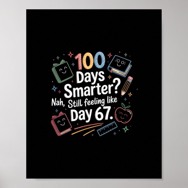 Funny Six Seven 67 Meme For 100th Day Of School Ki Poster (Vorne)