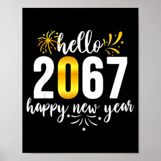 Funny Six Seven 67 Meme Happy New Year Poster