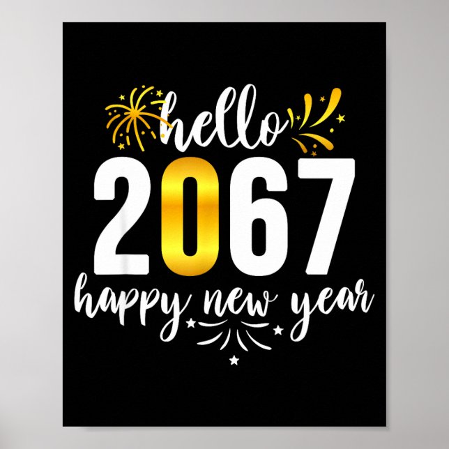 Funny Six Seven 67 Meme Happy New Year  Poster (Vorne)