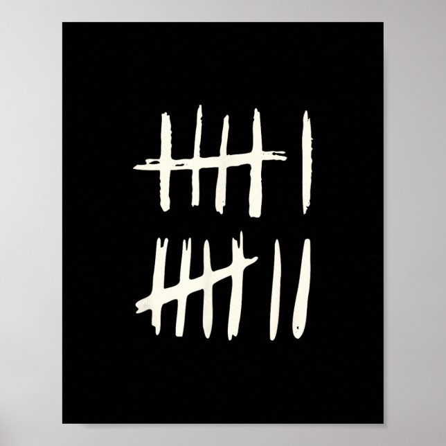 Funny Six Seven 67 Meme Tally Marks 6 7 Numbers  Poster (Vorne)
