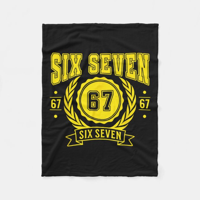 Funny Six Seven 6 7 67 Meme Gen Alpha Slang Boys G Fleecedecke (Vorderseite)