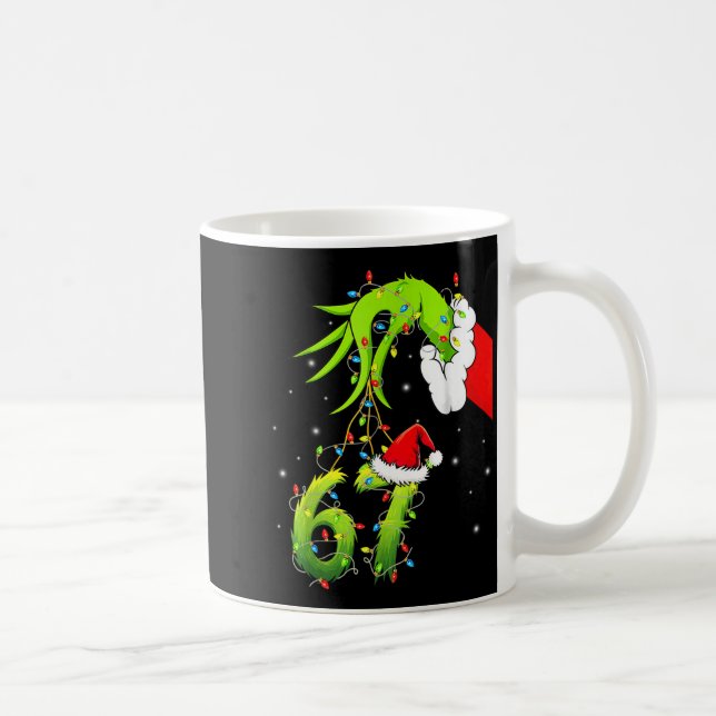 Funny Six Seven 6 7 Meme 67 Xmas Hand Christmas Co Kaffeetasse (Rechts)