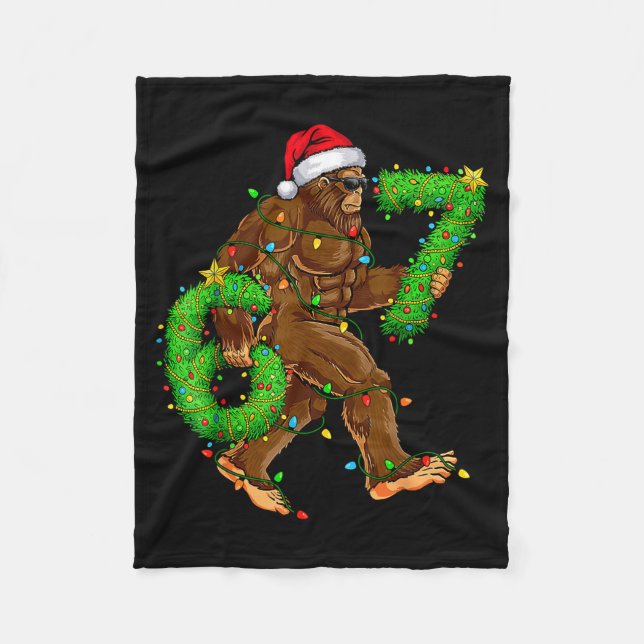 Funny Six Seven 6 7 Meme Bigfoot Christmas Shirts  Fleecedecke (Vorderseite)