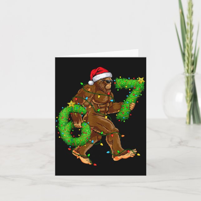 Funny Six Seven 6 7 Meme Bigfoot Christmas Shirts  Karte (Vorderseite)