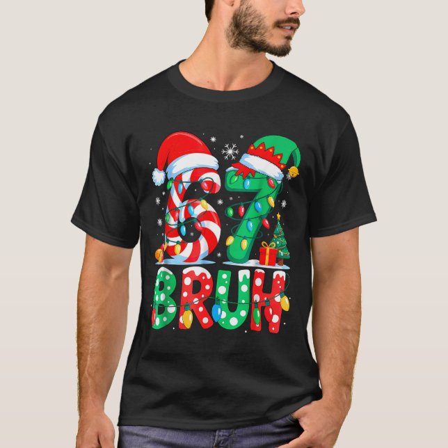 Funny Six Seven 6 7 Meme Christmas Family Xmas San T-Shirt (Vorderseite)
