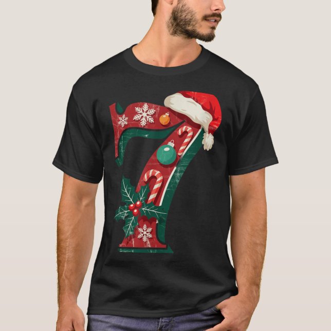 Funny Six Seven 6 7 Meme Design Couples Christmas  T-Shirt (Vorderseite)
