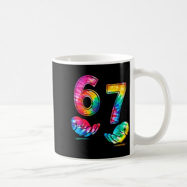 Funny Six Seven 6 7 Meme Gen Alpha Slang 6 7 Hands Kaffeetasse (Rechts)