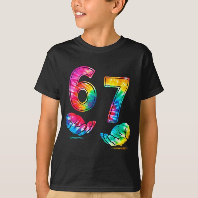 Funny Six Seven 6 7 Meme Gen Alpha Slang 6 7 Hands T-Shirt (Vorderseite)