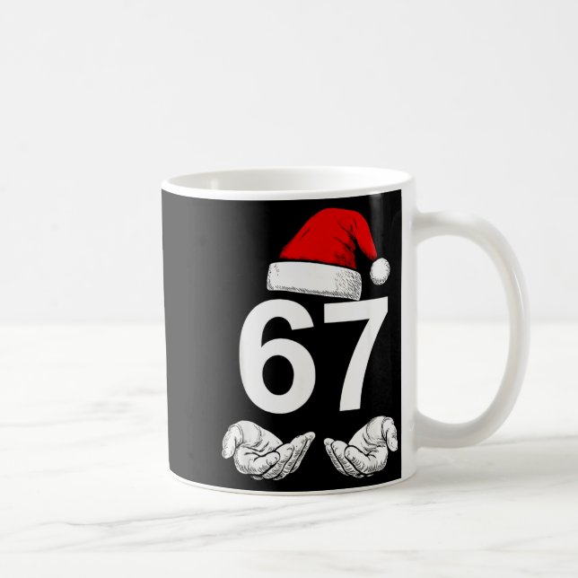 Funny Six Seven 6 7 Meme Gen Alpha Slang Christmas Kaffeetasse (Rechts)