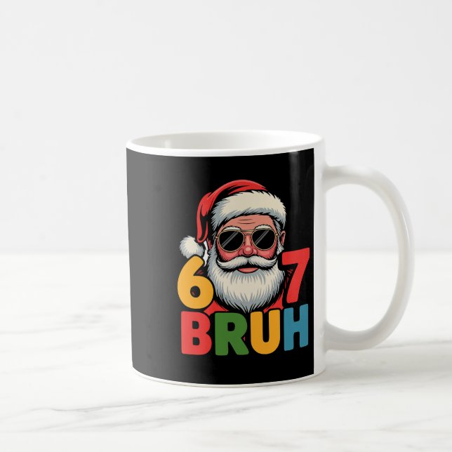 Funny Six Seven 6 7 Meme Santa Christmas Men Boys  Kaffeetasse (Rechts)
