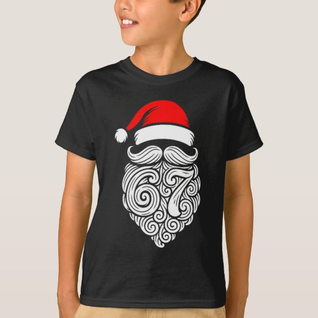 Funny Six Seven 6 7 Meme Santa Christmas Shirt Men (Vorderseite)