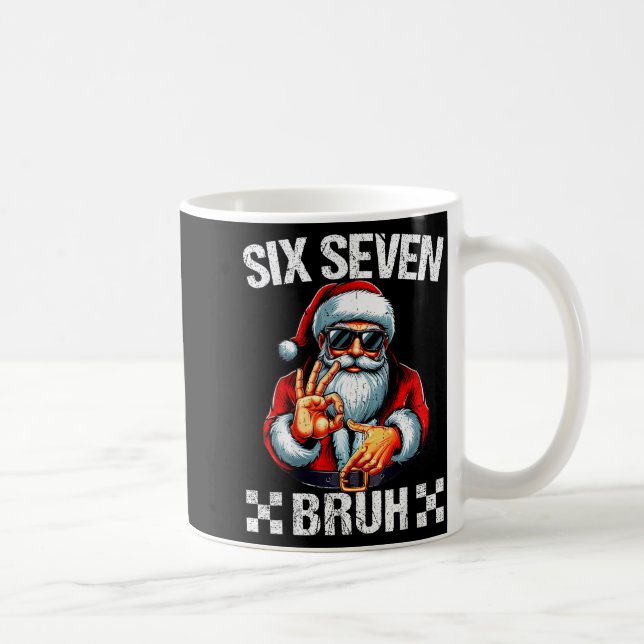 Funny Six Seven 6 7 Meme Santa Christmas Shirt Men Kaffeetasse (Rechts)