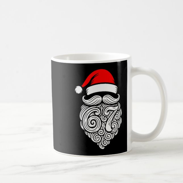 Funny Six Seven 6 7 Meme Santa Christmas Shirt Men Kaffeetasse (Rechts)