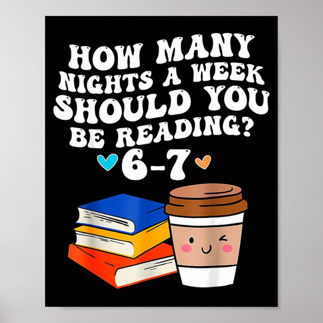 Funny Six Seven 6 7 Meme Teacher Reading 6-7 67 St Poster (Vorne)