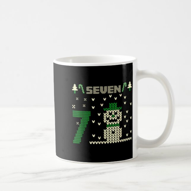 Funny Six Seven 6 7 Ugly Christmas Sweaters For Co Kaffeetasse (Rechts)