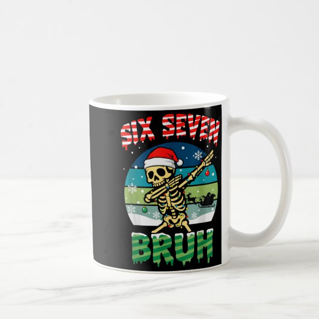 Funny Six Seven Bruh 67 Christmas Holiday Women Ki Kaffeetasse (Rechts)