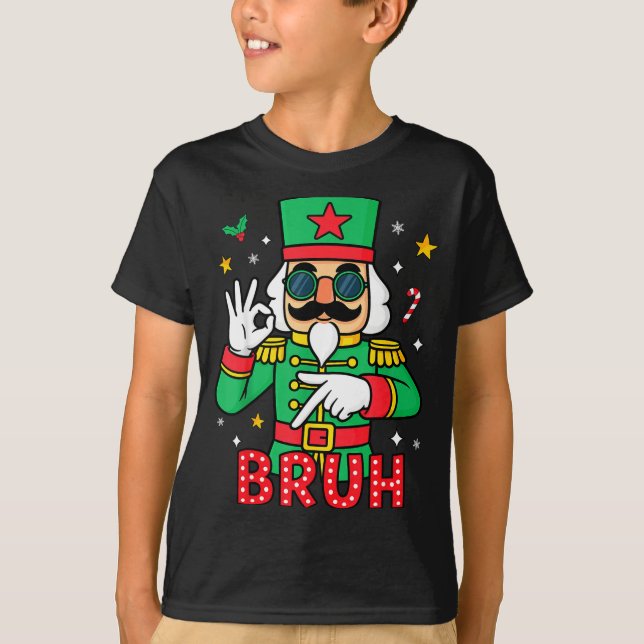Funny Six Seven Meme Christmas Nutcracker Bruh Men T-Shirt (Vorderseite)