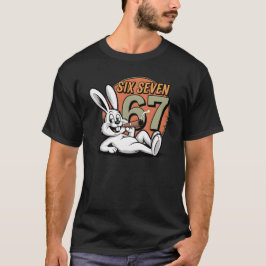 Funny Six Seven Rabbit Smoking Easter T-Shirt