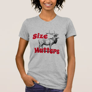 Funny "Size Matters" Elch mit Big Rack T-Shirt