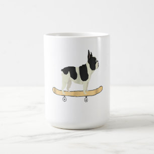 Funny Skateboard Französisch Bulldog Welpengesche Kaffeetasse
