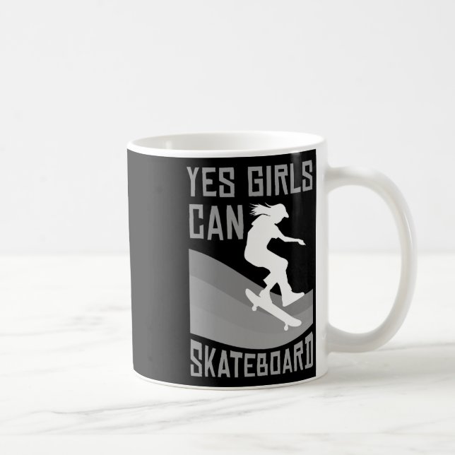 Funny Skateboard Gift For Girls Kids Skateboarding Kaffeetasse (Rechts)
