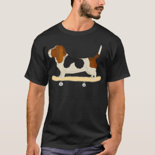 Funny Skateboarding Bassett Hound Dog Geschenk T-Shirt