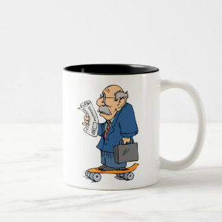 Funny Skateboarding Teacher Skateboard Spaß Zweifarbige Tasse