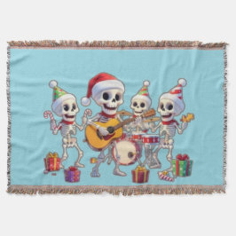 Funny Skeleton Band Christmas & New Year – 3D Cart Decke