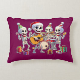 Funny Skeleton Band Christmas & New Year – 3D Cart Dekokissen