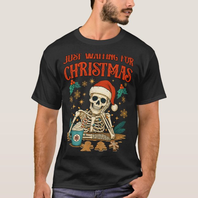 Funny Skeleton Christmas  T-Shirt (Vorderseite)