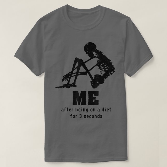 Funny Skeleton Diet T  T-Shirt (Design vorne)