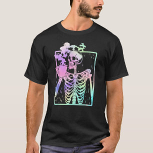 Funny Skeleton Drink Kaffee Coffein Coffee B T-Shirt