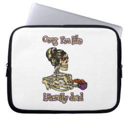 Funny Skeleton Drinking Ich bin buchstäblich tot K Laptopschutzhülle