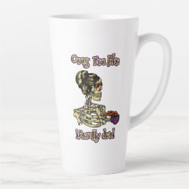 Funny Skeleton Drinking Ich bin buchstäblich tot K Milchtasse