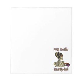 Funny Skeleton Drinking Ich bin buchstäblich tot K Notizblock