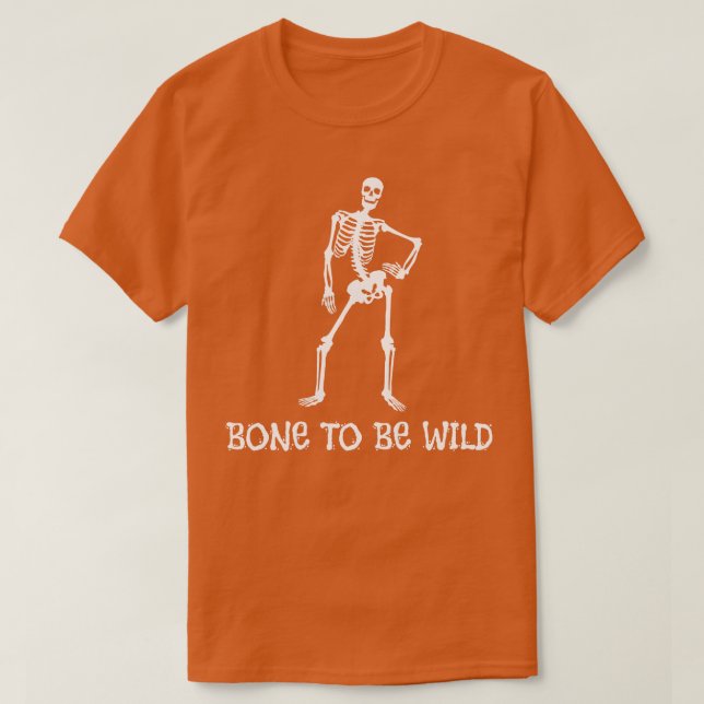 Funny Skeleton Eine Pose über Dunkel schlagen T-Shirt (Design vorne)