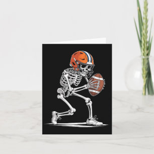Funny Skeleton Football Halloween Kostümkasten Jun Karte