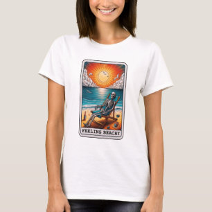 Funny Skeleton Gefühl Beachy Tarot T-Shirt