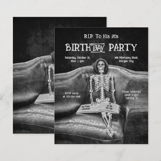 Funny Skeleton Gothic RIP bis zu seinem 20er-Budge
