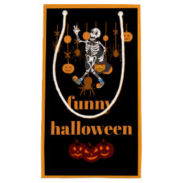 Funny Skeleton Halloween Kleine Geschenktüte