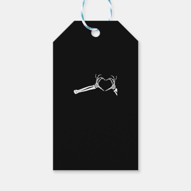 Funny Skeleton Herz Hände. Halloween Costume Skel Geschenkanhänger (Vorderseite)