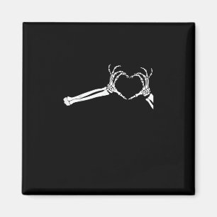 Funny Skeleton Herz Hände. Halloween Costume Skel Magnet