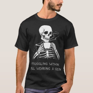 Funny Skeleton Lazy Kostüm Goth Men Funny H T-Shirt
