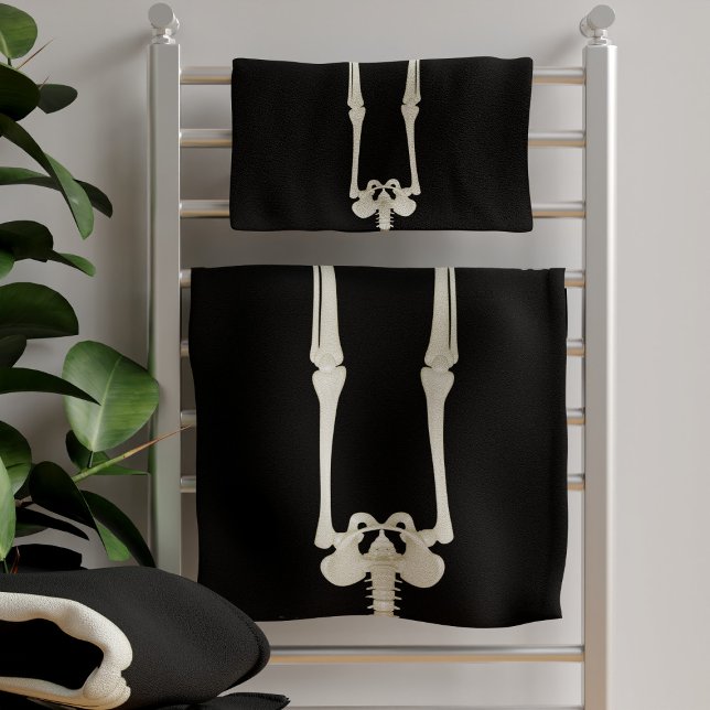 Funny Skeleton Legs Schwarz-weiß Spooky Halloween Badhandtuch Set (Von Creator hochgeladen)