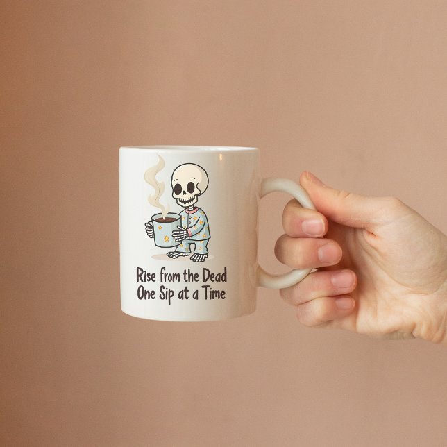 Funny Skeleton Morning Tasse (Von Creator hochgeladen)